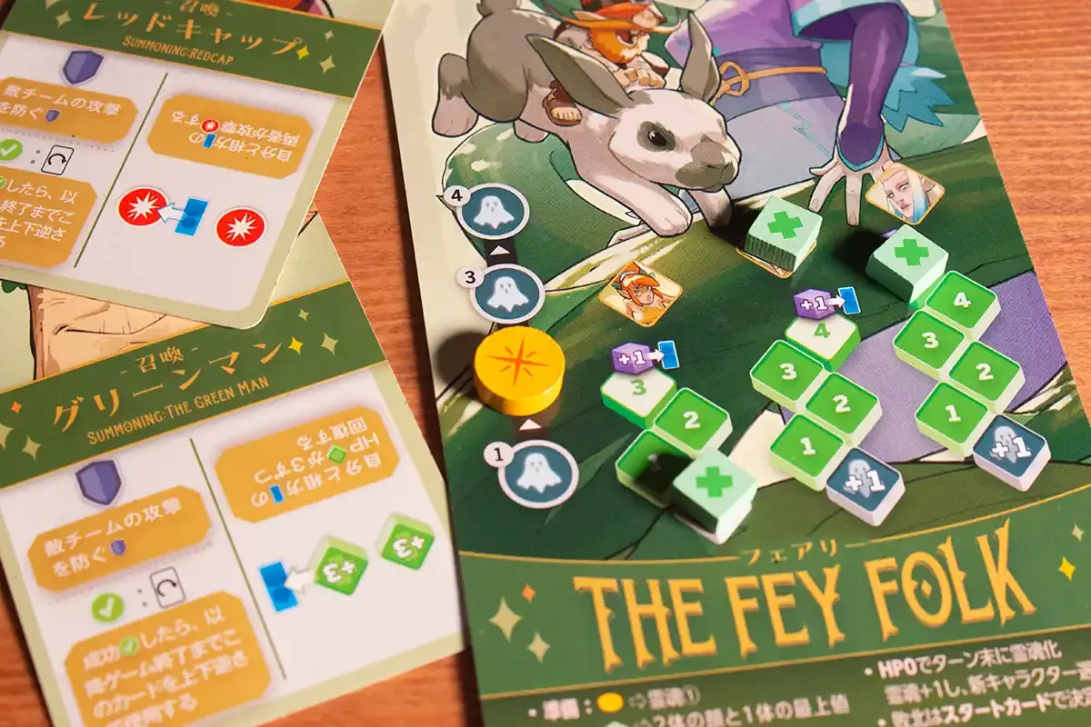 ボードゲームのコンポーネントと説明書