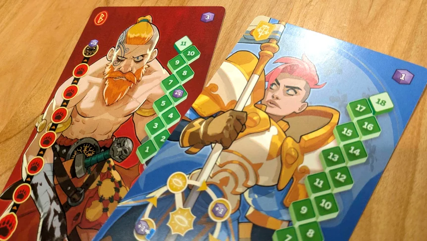 キャラクターイラストのボードゲーム盤面